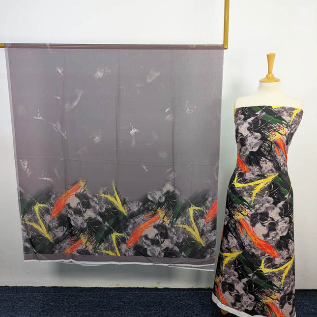 Digital Printed Shamoze Silk 3PC Unstitched