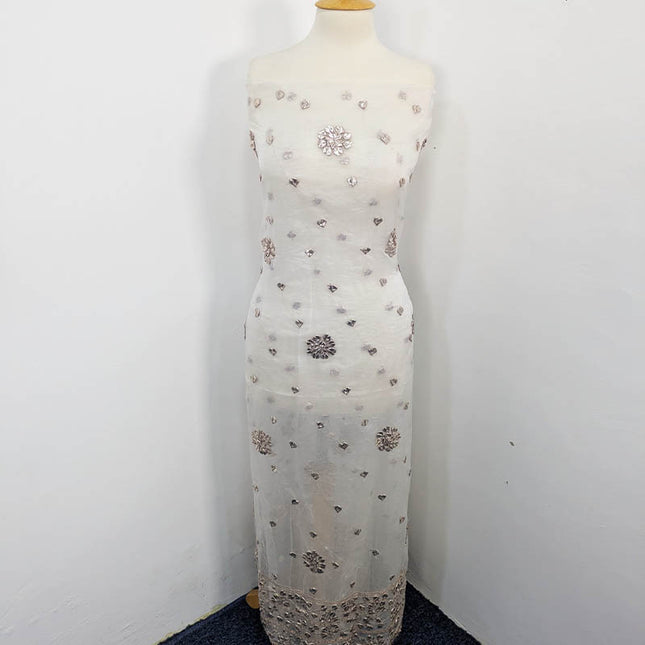 Handmade Organza Gotta Work Dyeable  2PC Unstitched