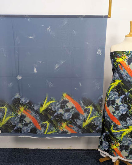 Digital Printed Shamoze Silk 3PC Unstitched