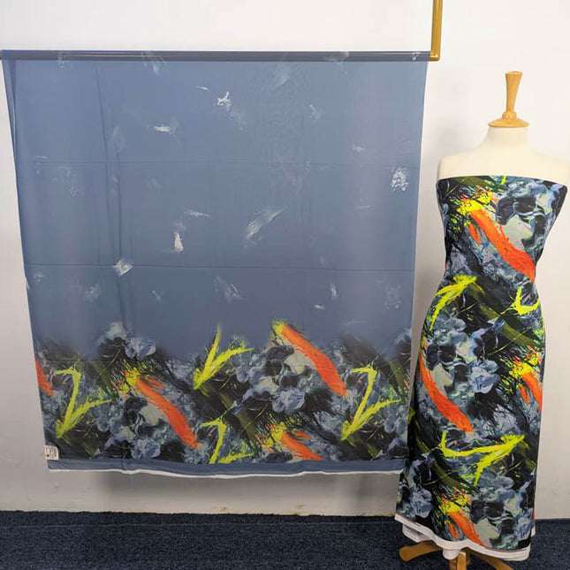 Digital Printed Shamoze Silk 3PC Unstitched