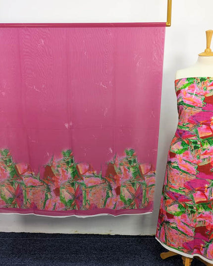 Digital Printed Shamoze Silk 3PC Unstitched