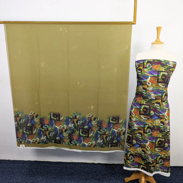 Digital Printed Shamoze Silk 3PC Unstitched