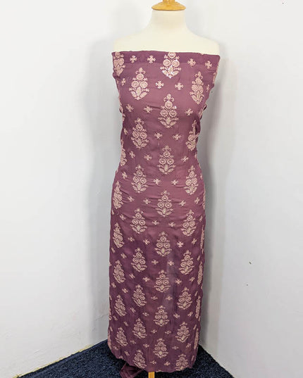 Embroidered Shamoz Silk 3pc Unstitched