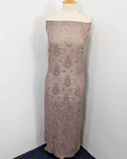 Embroidered Shamoz Silk 3pc Unstitched