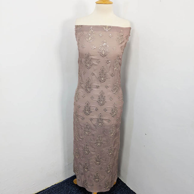 Embroidered Shamoz Silk 3pc Unstitched
