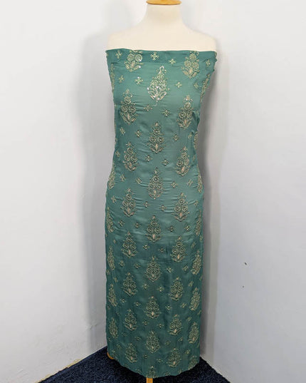 Embroidered Shamoz Silk 3pc Unstitched