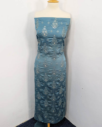 Embroidered Shamoz Silk 3pc Unstitched
