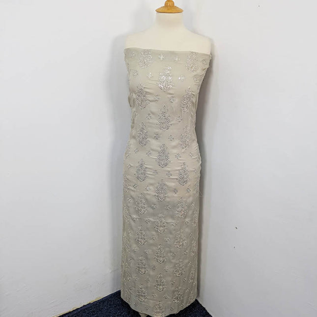 Embroidered Shamoz Silk 3pc Unstitched