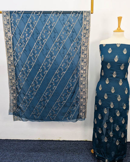 Embroidered Unstitched Chiffon Dress – 2PC Women’s Wear