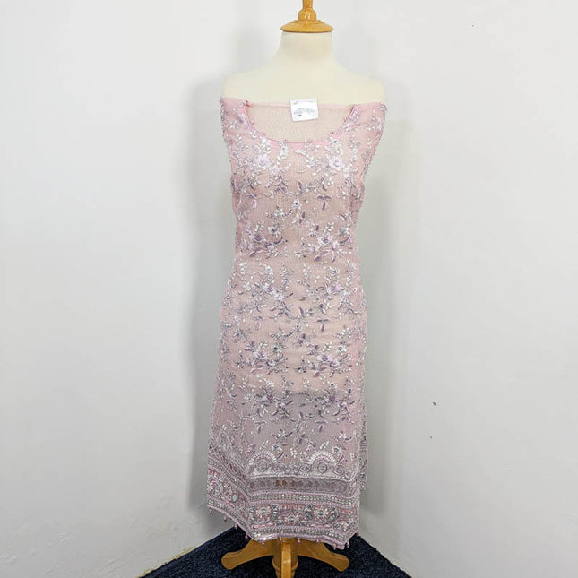 Embroidered Khaadi Net 3pc Semi Stitched