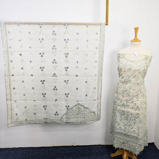 Embroidered Khaadi Net Dress 3PC for Women | Apka Libas