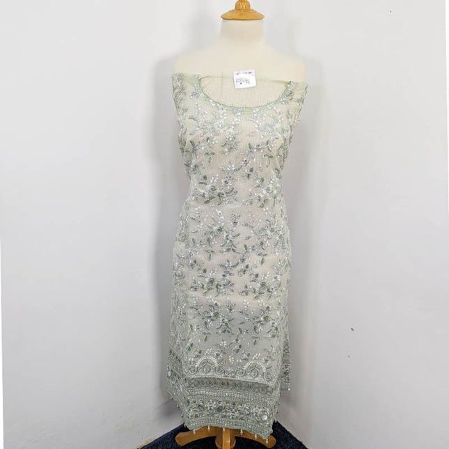 Embroidered Khaadi Net 3pc Semi Stitched