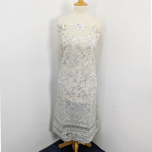 Embroidered Khaadi Net 3pc Semi Stitched