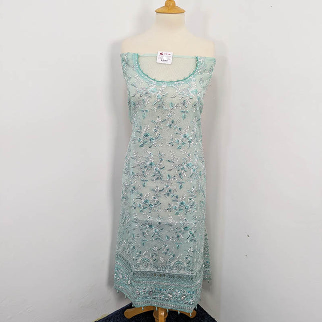 Embroidered Khaadi Net 3pc Semi Stitched