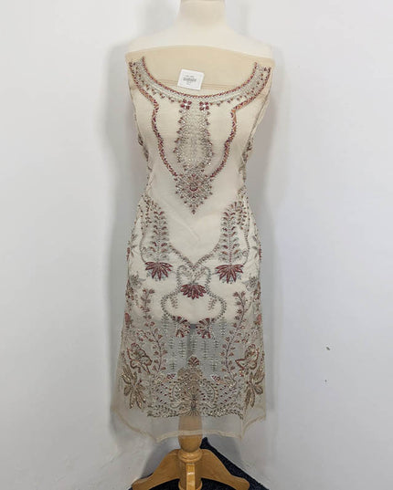 Hand Embellishment Organza With Clutch 3pc