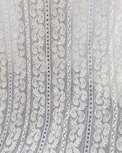 Handmade Pure China Crinkle Tarkashi + Shadow Work Dupatta