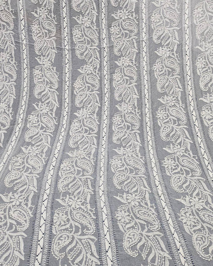 Handmade Pure China Crinkle Tarkashi + Shadow Work Dupatta