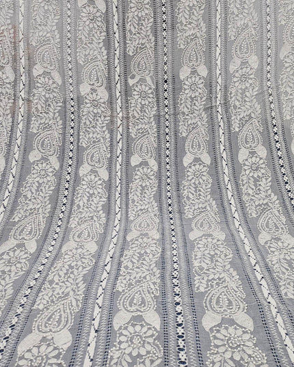 Handmade Pure China Crinkle Tarkashi + Shadow Work Dupatta