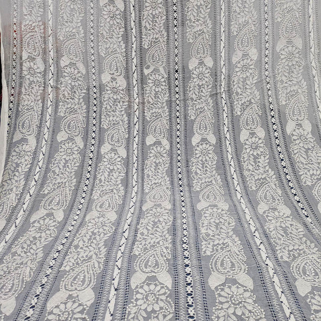 Handmade Pure China Crinkle Tarkashi + Shadow Work Dupatta