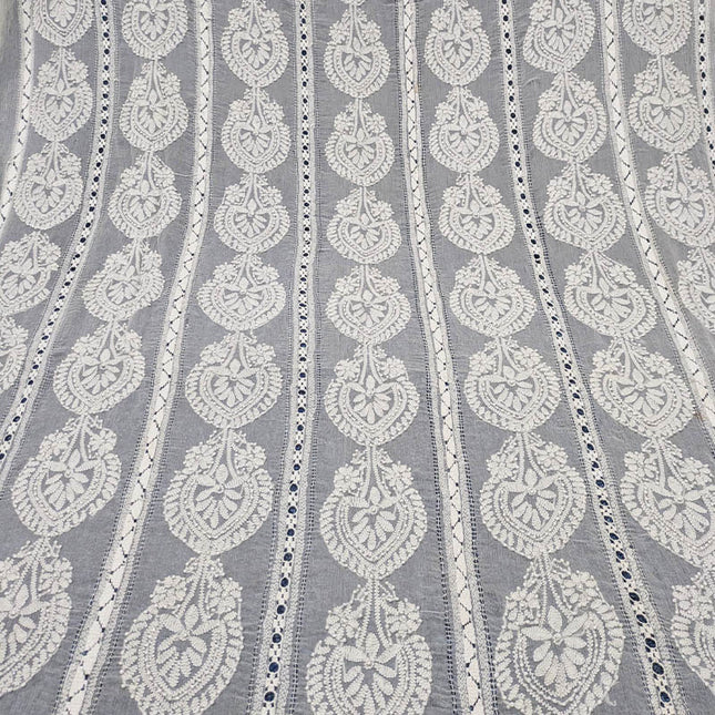 Handmade Pure China Crinkle Tarkashi + Shadow Work Dupatta