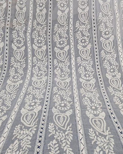 Handmade Pure China Crinkle Tarkashi + Shadow Work Dupatta
