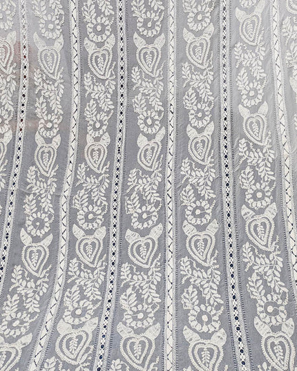 Handmade Pure China Crinkle Tarkashi + Shadow Work Dupatta