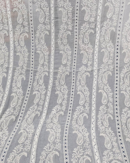 Handmade Pure China Crinkle Tarkashi + Shadow Work Dupatta