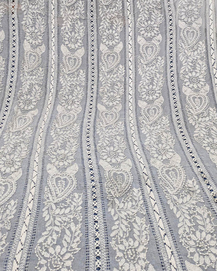 Handmade Pure China Crinkle Tarkashi + Shadow Work Dupatta