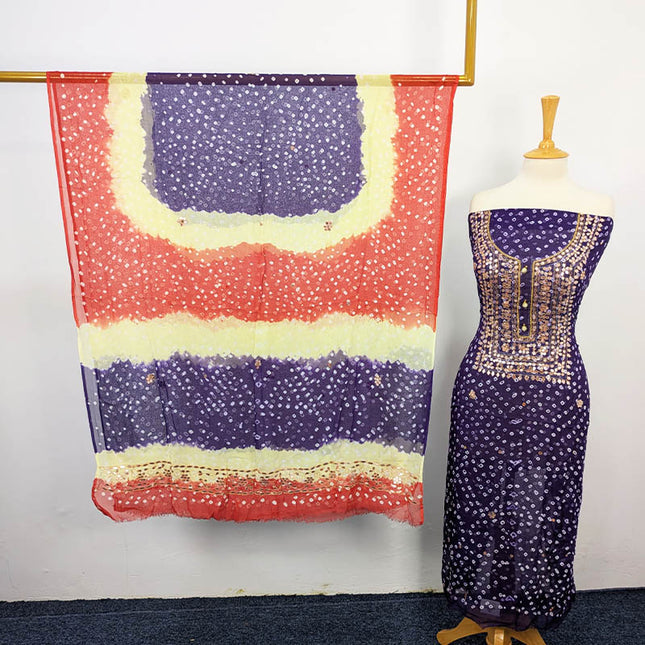 Fancy Chunnri + Press Gotta Work Chiffon 2 PC Unstitched