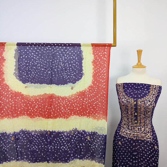 Fancy Chunnri + Press Gotta Work Chiffon 2 PC Unstitched