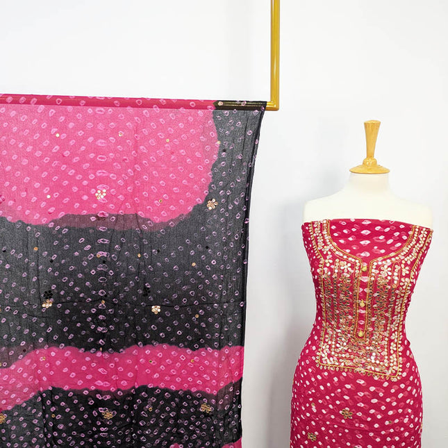 Fancy Chunnri + Press Gotta Work Chiffon 2 PC Unstitched