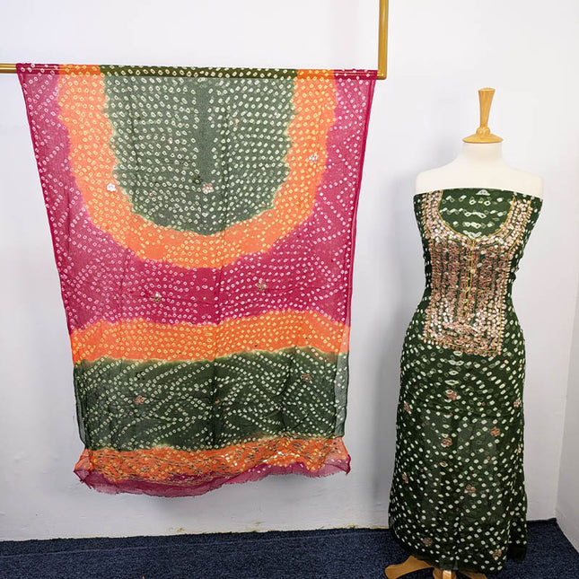Fancy Chunnri + Press Gotta Work Chiffon 2 PC Unstitched