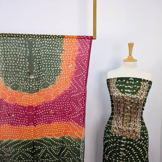 Fancy Chunnri + Press Gotta Work Chiffon 2 PC Unstitched