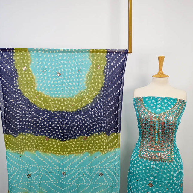 Fancy Chunnri + Press Gotta Work Chiffon 2 PC Unstitched