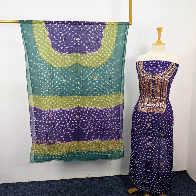 Fancy Chunnri + Press Gotta Work Chiffon 2 PC Unstitched
