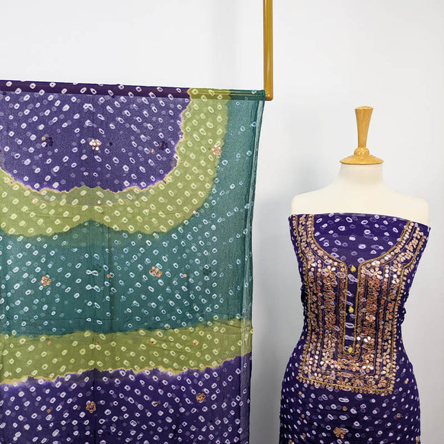 Fancy Chunnri + Press Gotta Work Chiffon 2 PC Unstitched