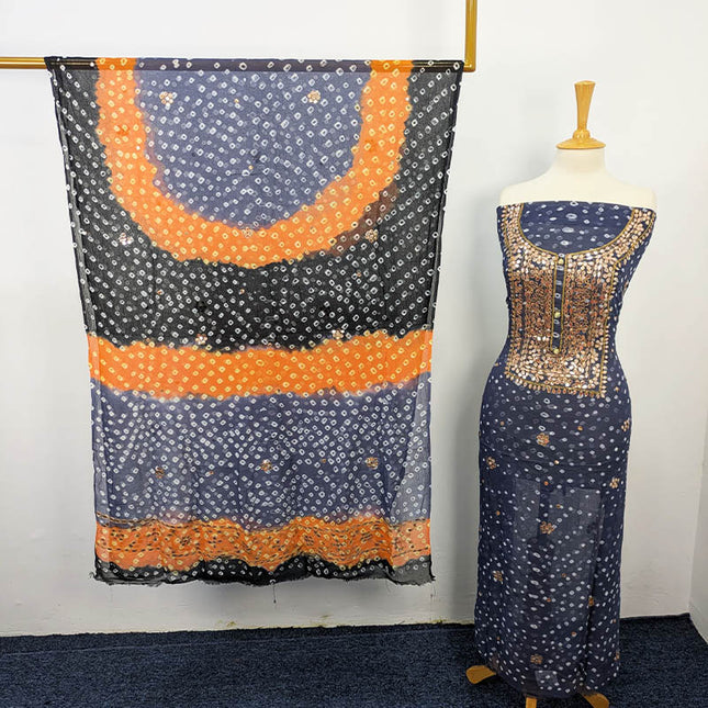 Fancy Chunnri + Press Gotta Work Chiffon 2 PC Unstitched