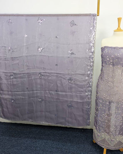 Fancy Silk Cut Dana Full Jaal Work 2PC Unstitched