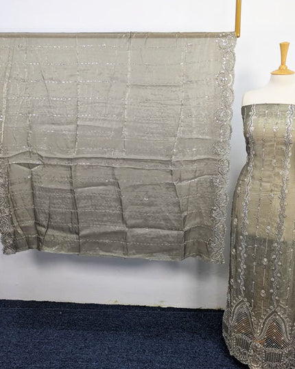 Silk Cut Dana With Zari Work 2PC Unstitched