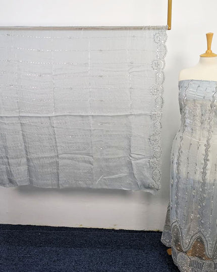 Silk Cut Dana With Zari Work 2PC Unstitched