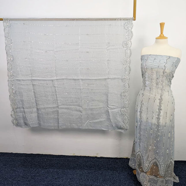 Silk Cut Dana With Zari Work 2PC Unstitched