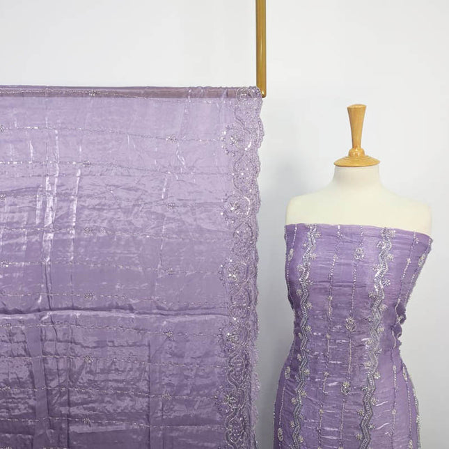 Silk Cut Dana With Zari Work 2PC Unstitched