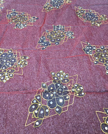 Printed Organza With Mirror Work Dupatta