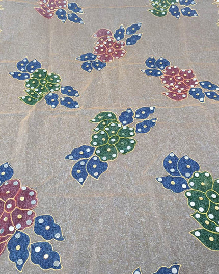 Printed Organza With Mirror Work Dupatta