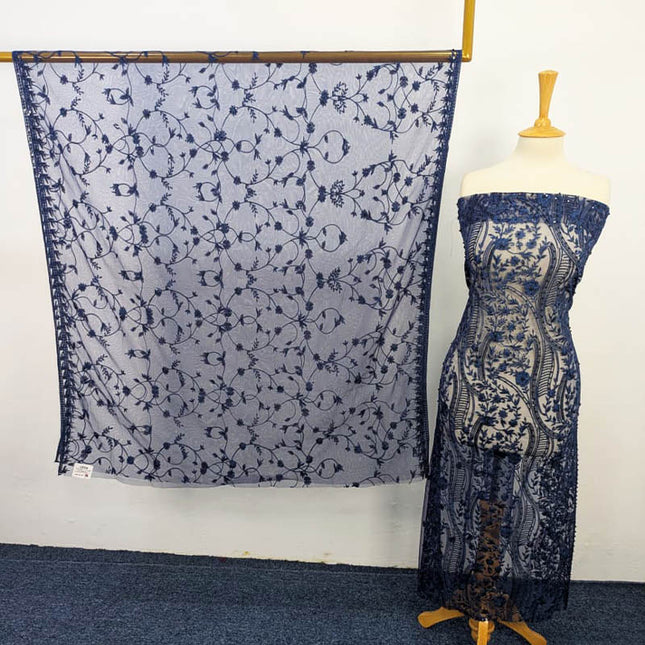 Embroidered Net With Pearls Work 2PC Unstitched