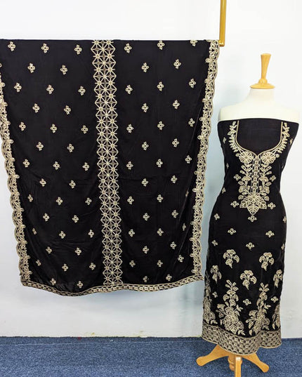 Embroidered Velvet Dress 3PC – Apka Libas