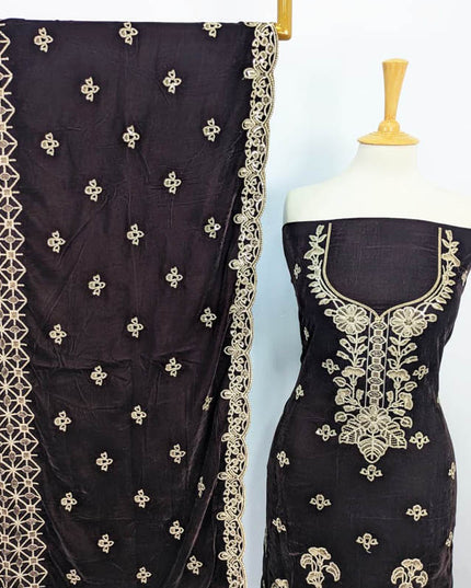 Embroidered Velvet 3PC Unstitched
