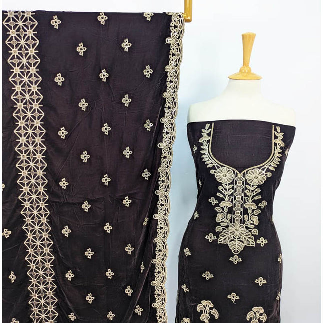 Embroidered Velvet 3PC Unstitched