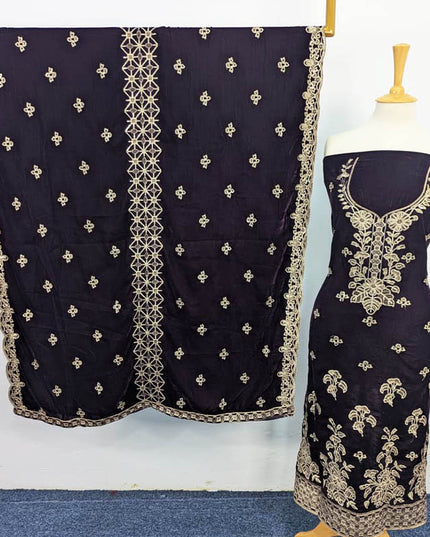 Embroidered Velvet 3PC Unstitched