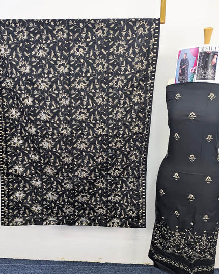 Luxury Embroidered Dhanak With Chicken Kari Cut Work -Shanaya Vol-666